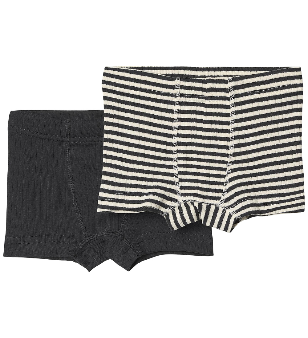 Wheat Boxers - 2-Pack - Rib - Louis - Navy Rib Stripe