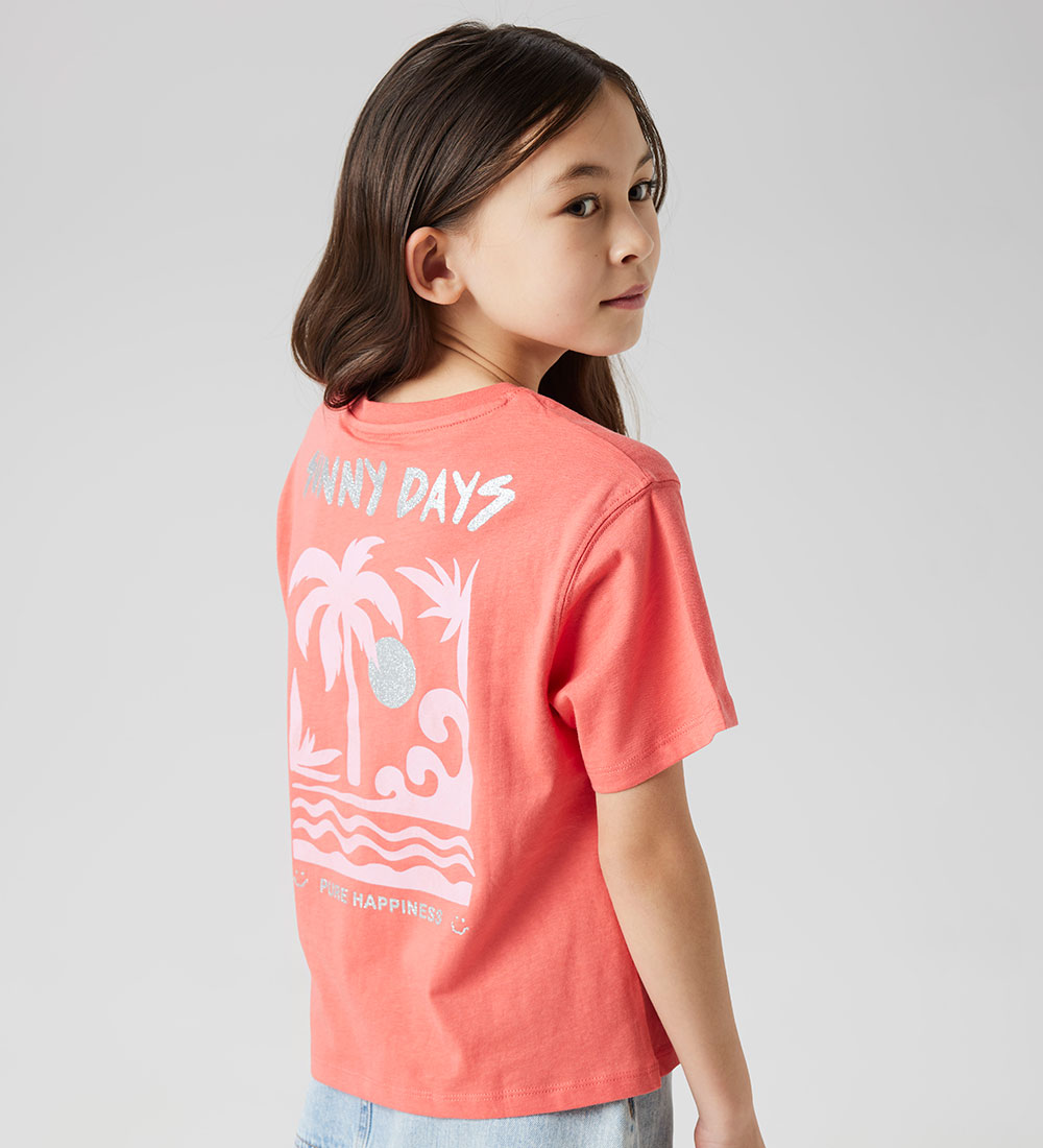 Name It T-shirt - NkfJely - Spiced Coral