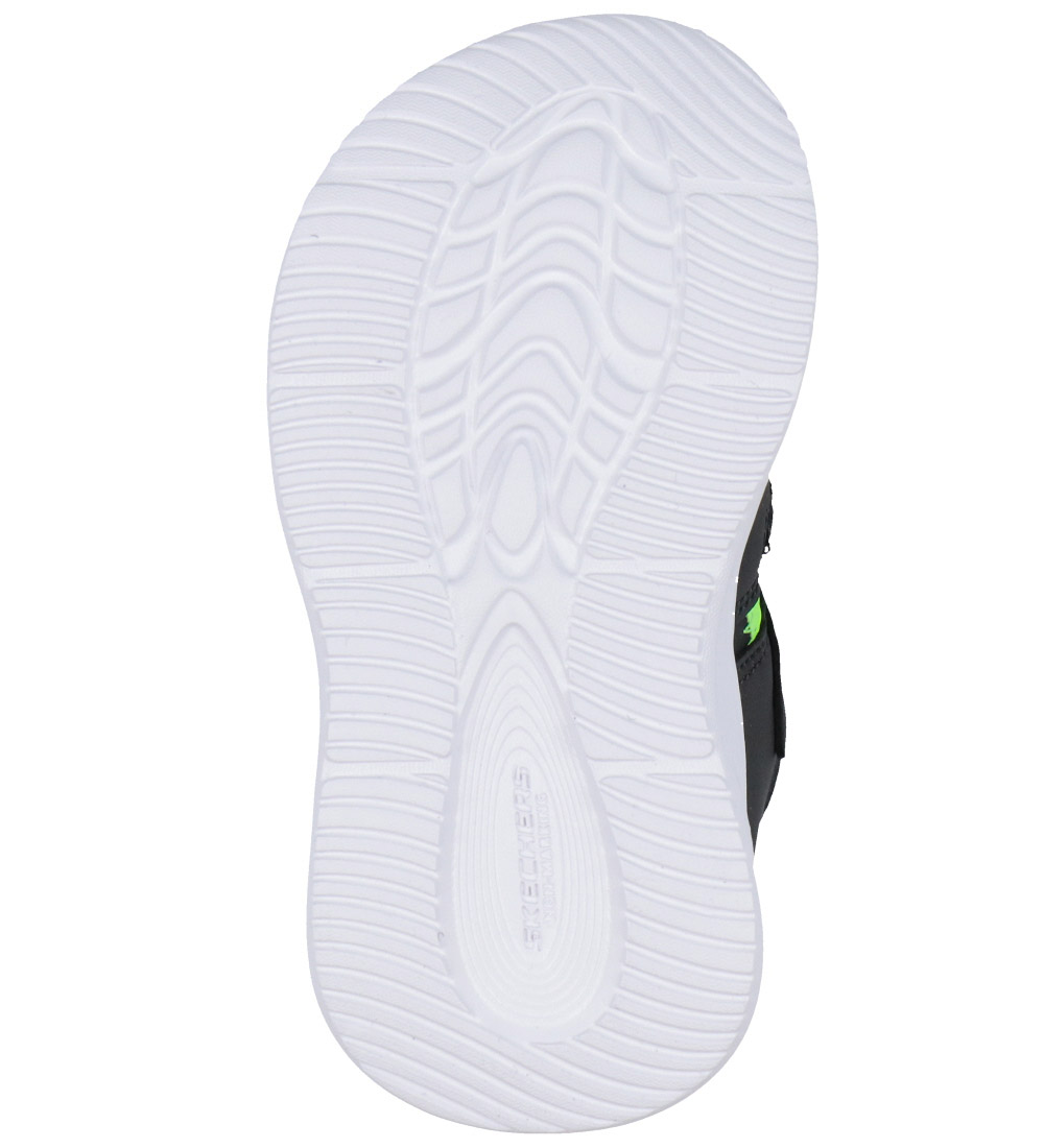 Skechers Sandal w. Light - Sola Glow - Black/Lime