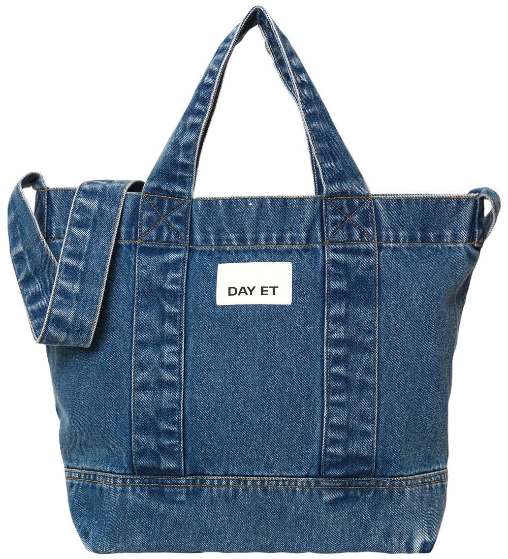 DAY ET Shopper - Washed Denim Crossbody - Blue