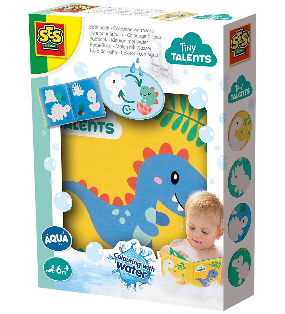 SES Creative Baðbók - Litaðu með vatni - Dino