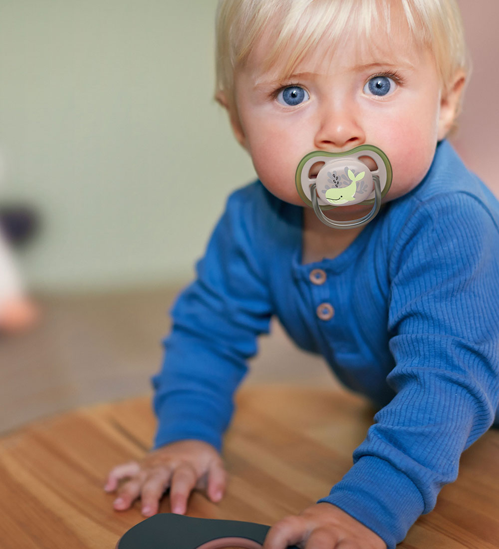 Philips Avent Smokker - 2-pack - Ultra Air - Grå/Grønn m. Trykk