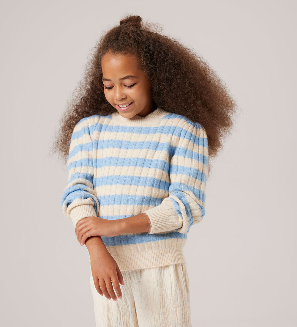 Name It Blouse - Knitted - NkfDitte - Buttercream/Clear Sky