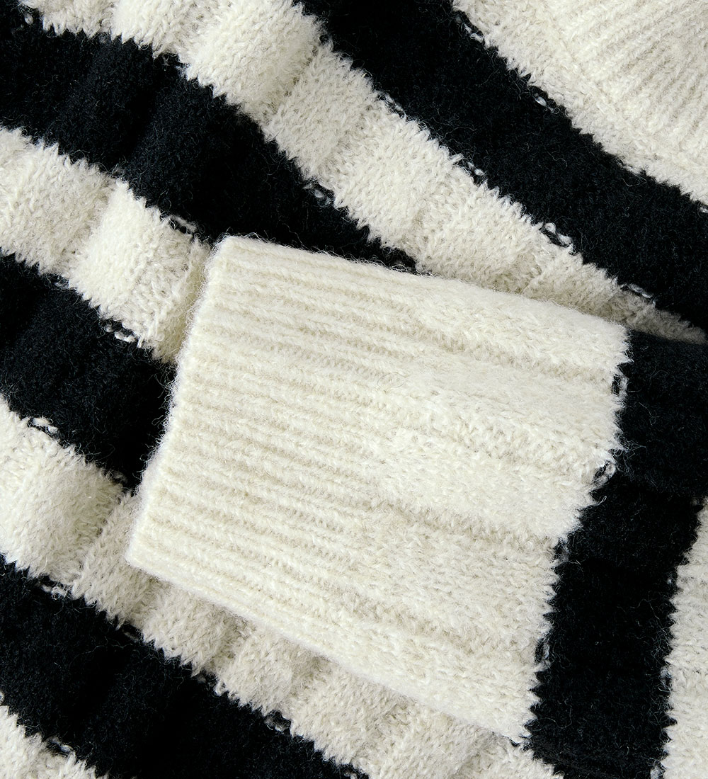 Name It Blússa - Prjónað - NkfDitte - Smjörkrem/Black
