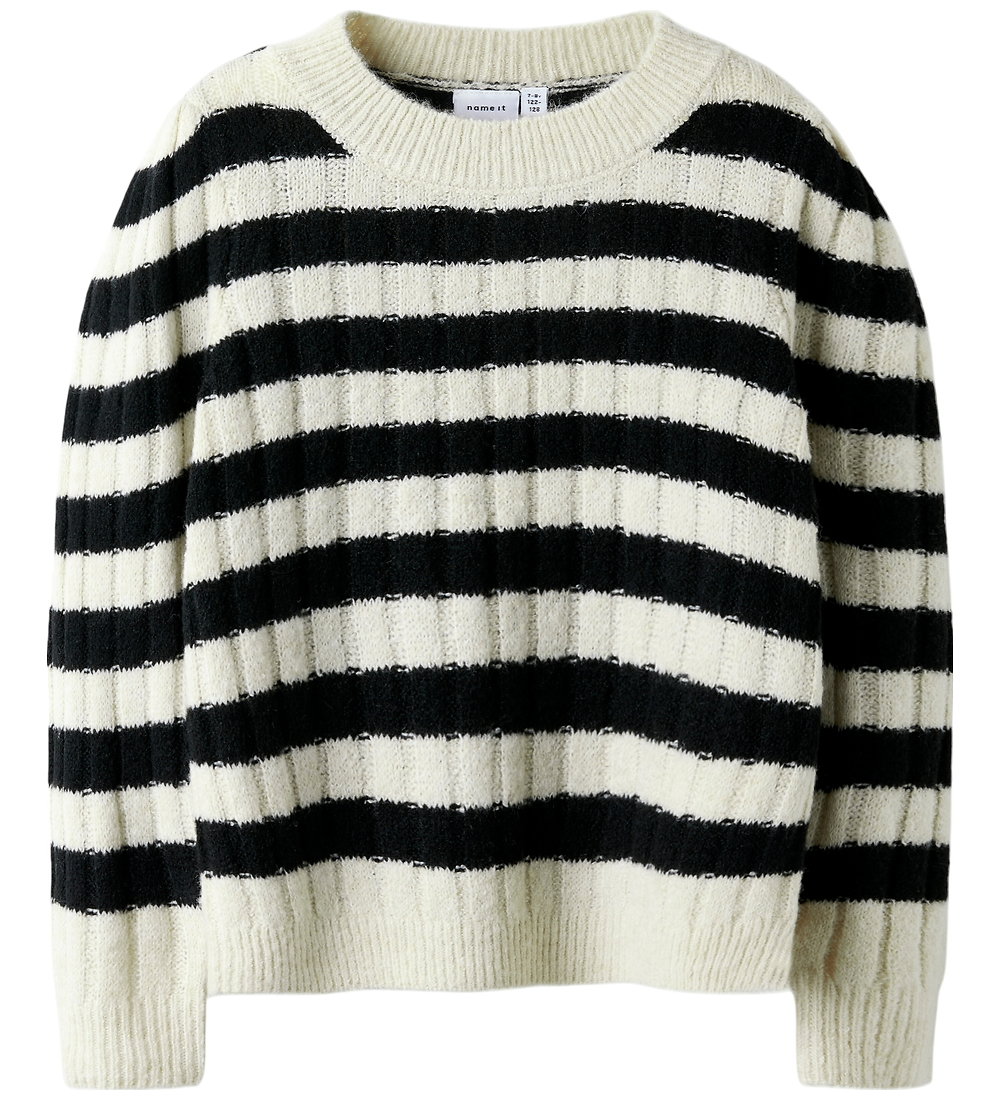 Name It Blússa - Prjónað - NkfDitte - Smjörkrem/Black