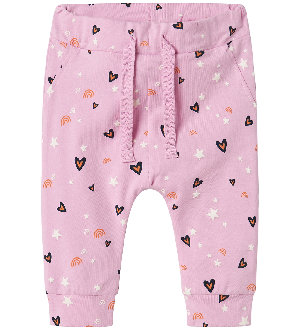 Name It Broek - NbfVandora - Pastel Lavender/Hearts