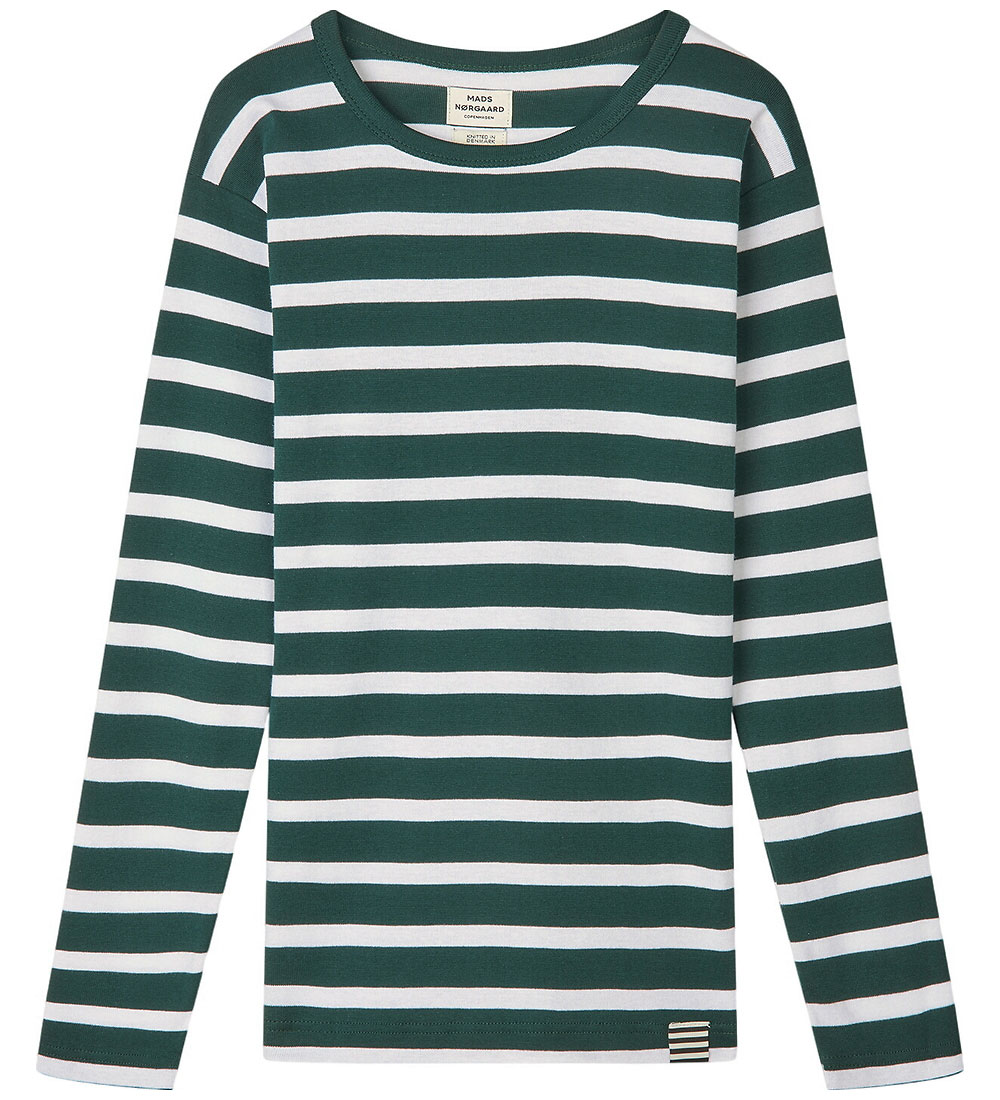 Blouse Mads Nørgaard - Tobino - Pinède/White/Verdant Green