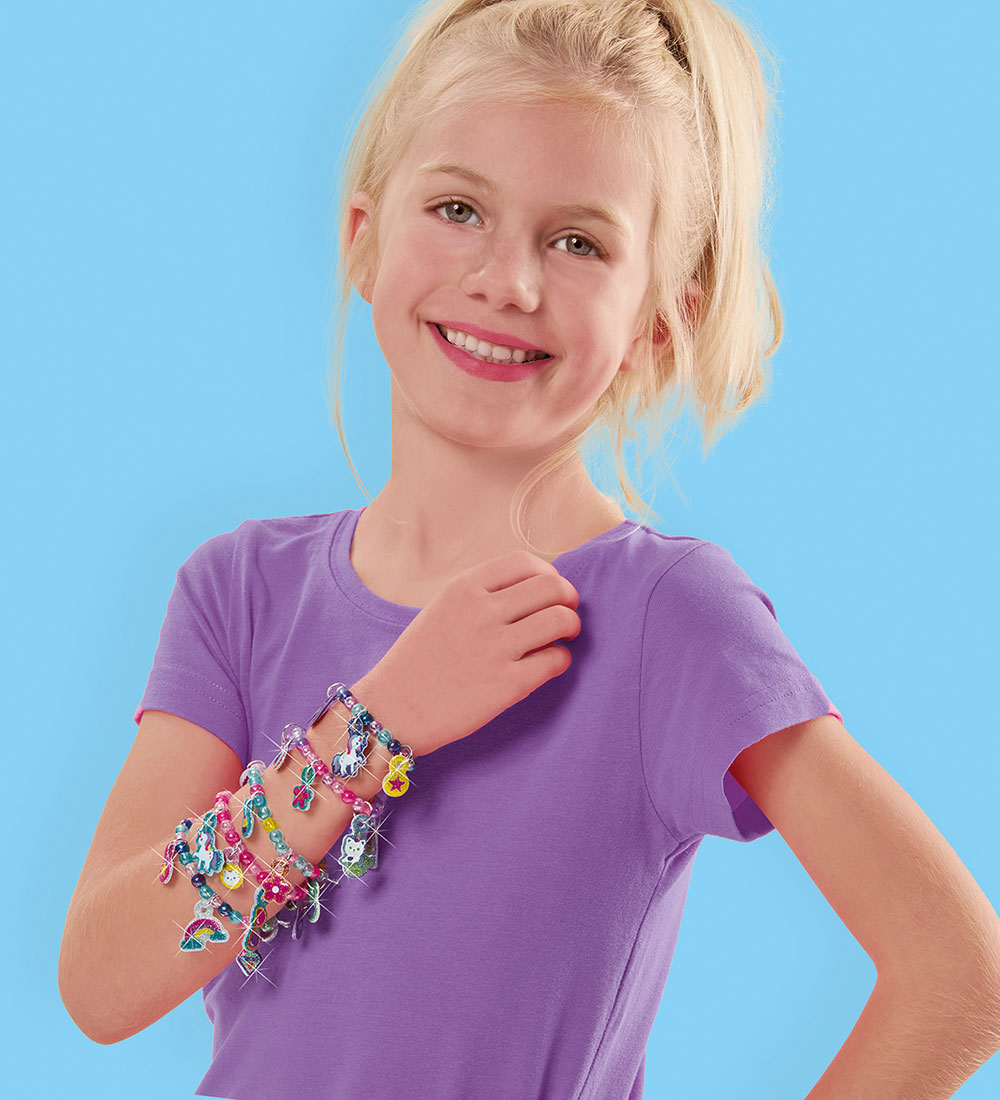 SES Creative Kreativt lekset - Låg Dina egna armband - Puffy-kli