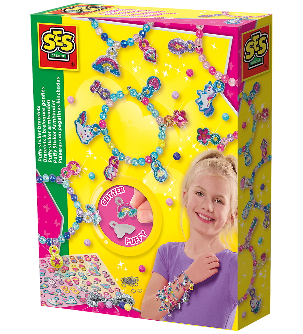 SES Creative Kreativt lekset - Låg Dina egna armband - Puffy-kli