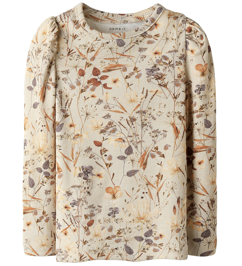 Name It Bluse – Rib – NmfNiara – Oatmeal/Woodrose