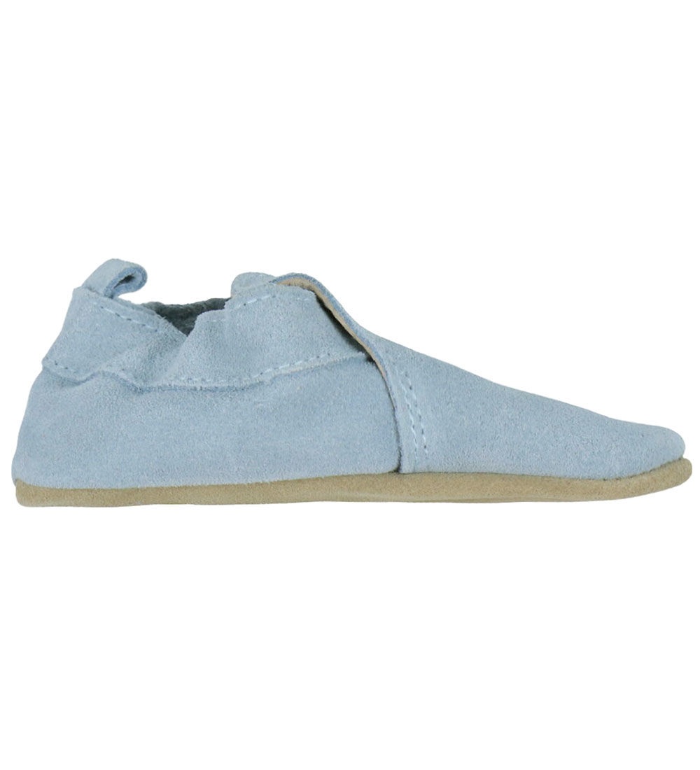 En Fant Leder-Krabbelschuhe - Suede Tier - Arctic Ice
