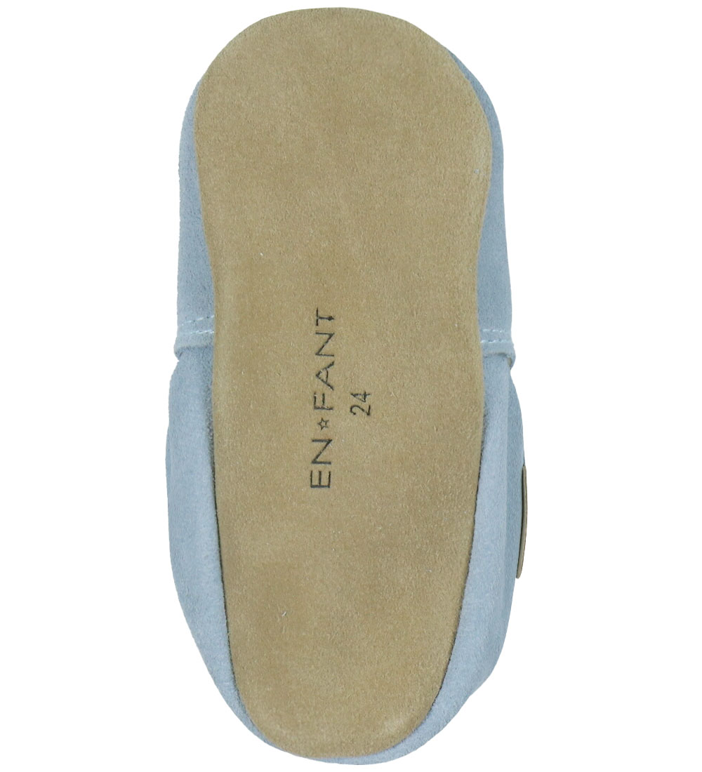 En Fant Leder-Krabbelschuhe - Suede Tier - Arctic Ice