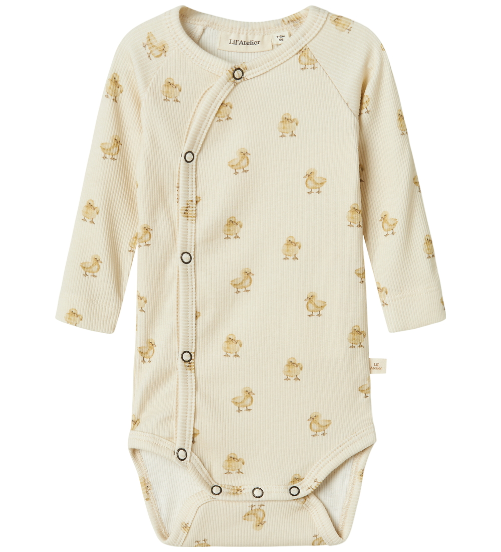 Lil' Atelier Body l/ä - Rib - Slim - Nbnlavo - Turturduva/Anka
