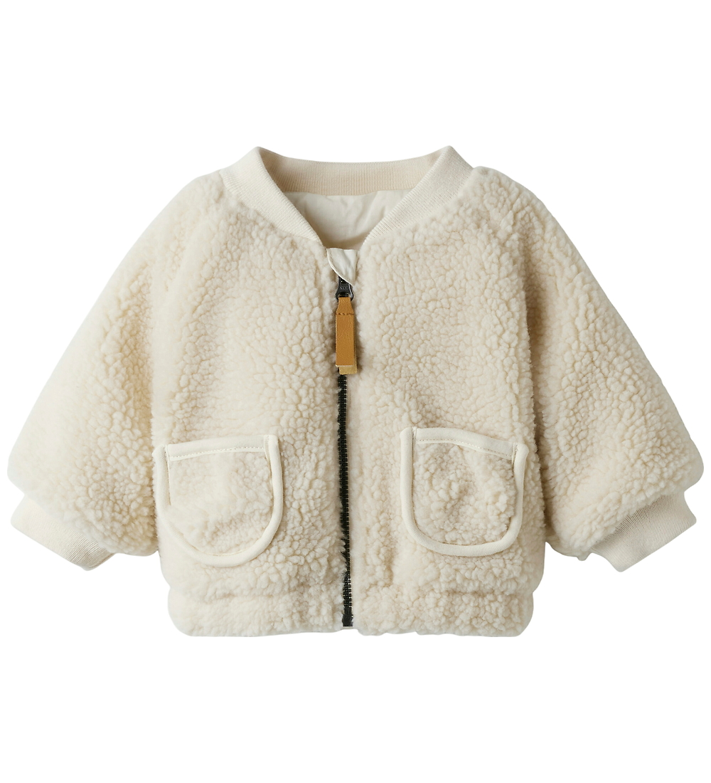 Lil' Atelier Fleece Jacket - NbnLajo - Turtledove/Moon