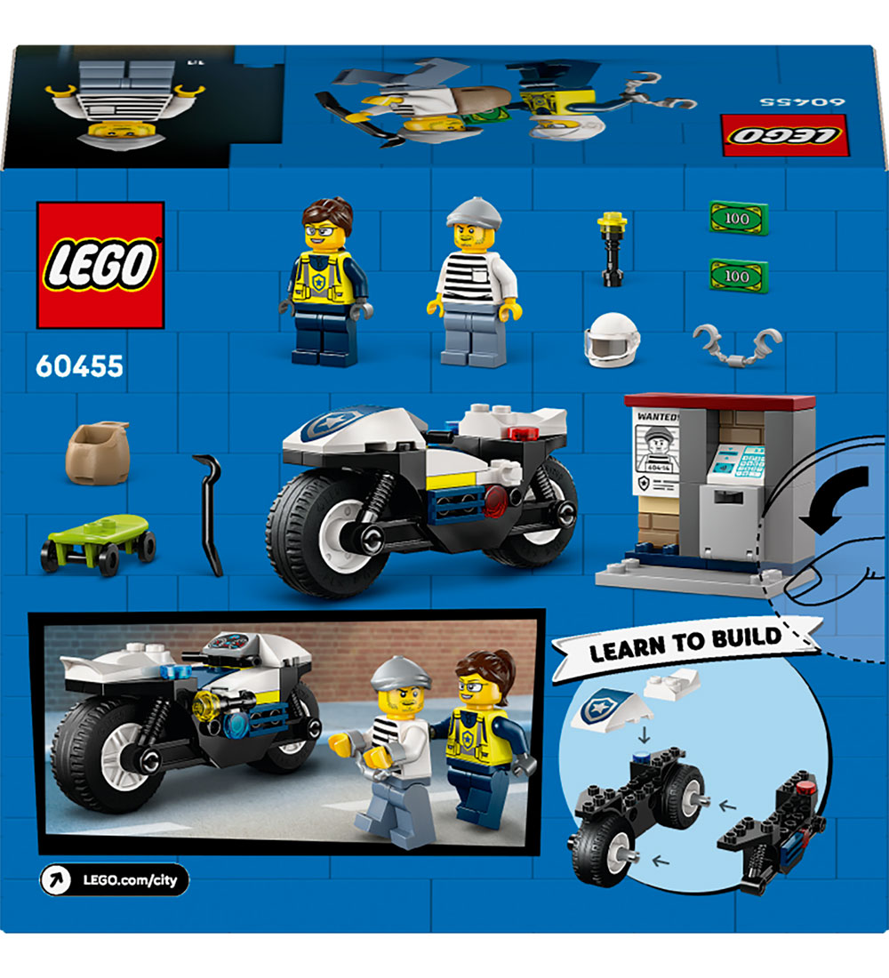 LEGO® City LEGO - La course-poursuite en moto de police 60455 -