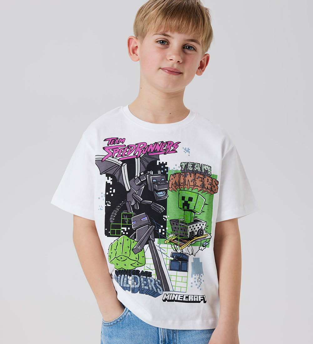Name It T-shirt - Noos - NkmJahi Minecraft - Bright White