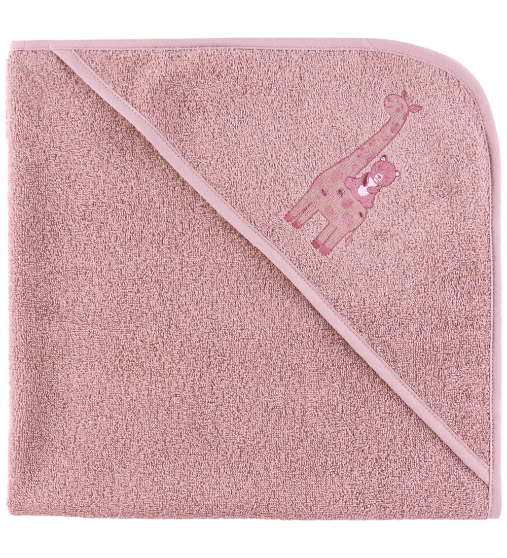 Nørgaard Madsens Baby towel - 75x75 cm - Pink w. Giraffe