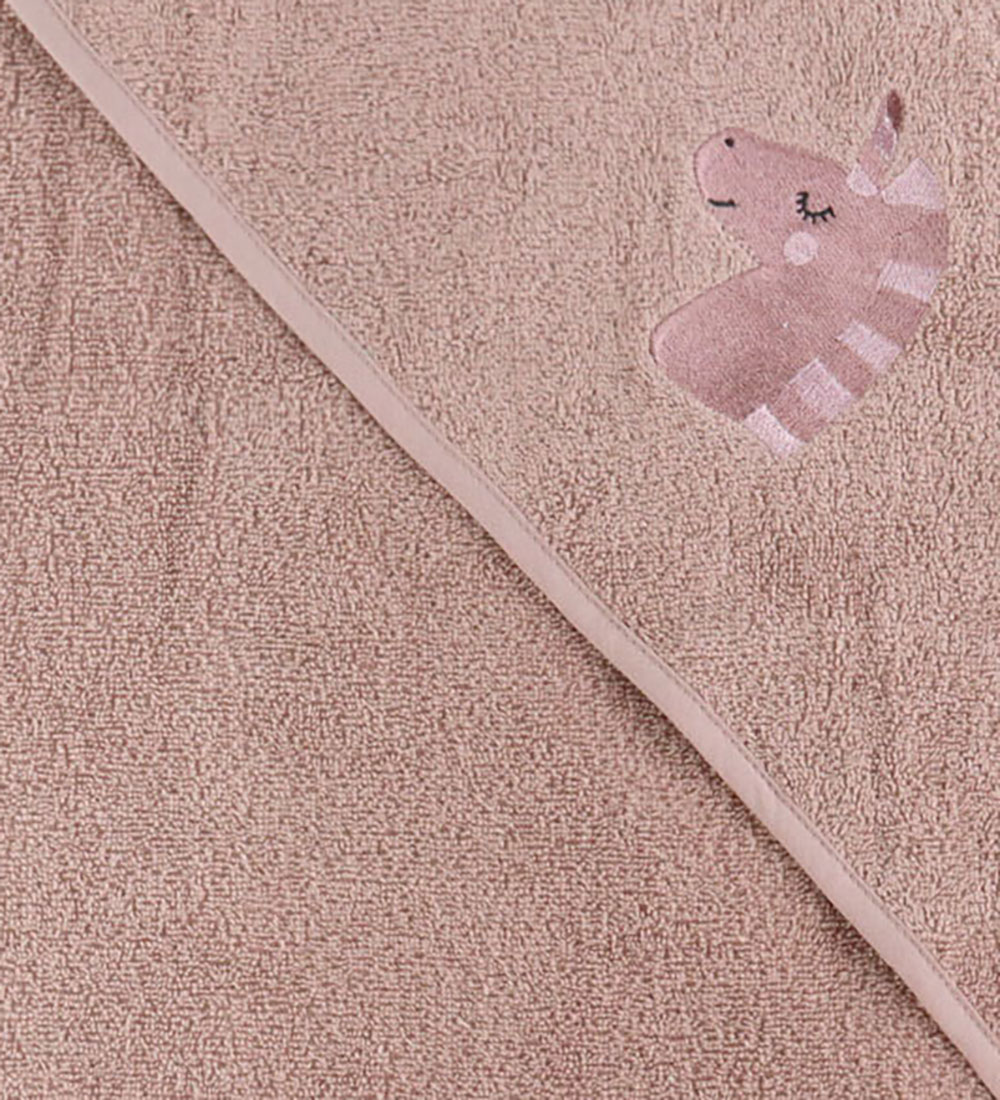 Nørgaard Madsens Baby towel - 100x100 cm - Pink w. Unicorn