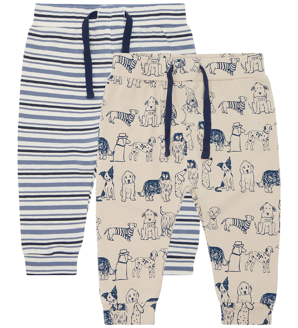 Hust and Claire Trousers - Gore Dogs - 2-Pack - Cement/Stripes