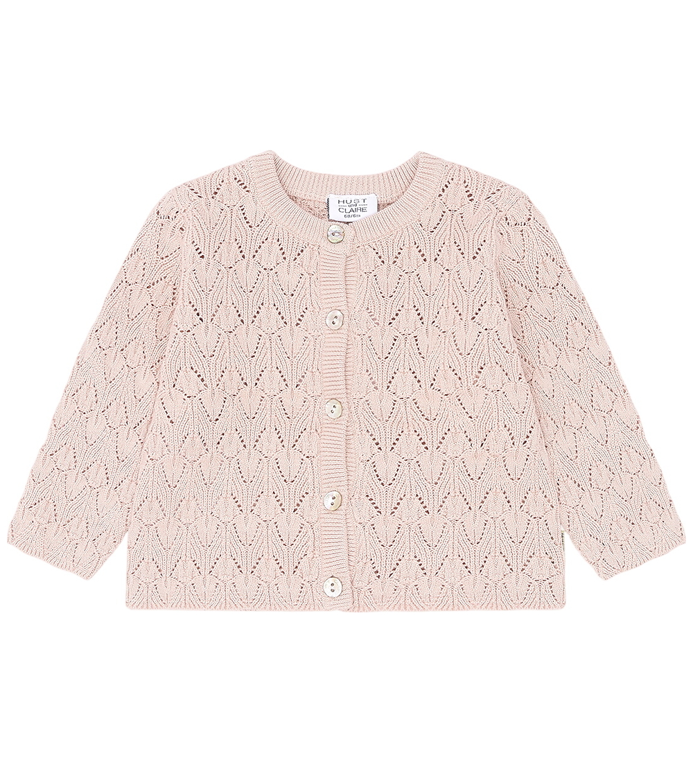 Hust and Claire Cardigan - Knitted - Cilja Pointelle - Peach Dus