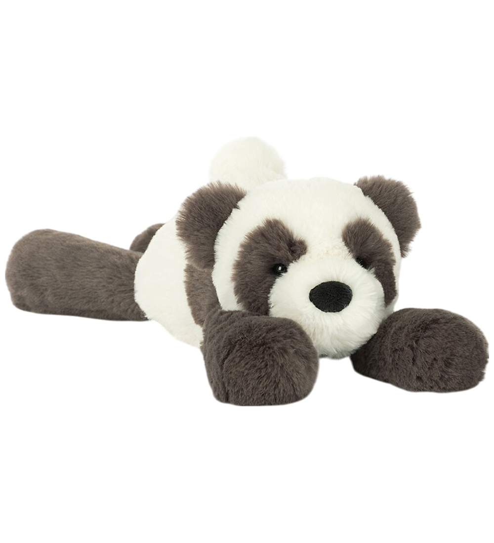 Jellycat Soft Toy - 24x13 cm - Smudge Panda - Grey/White