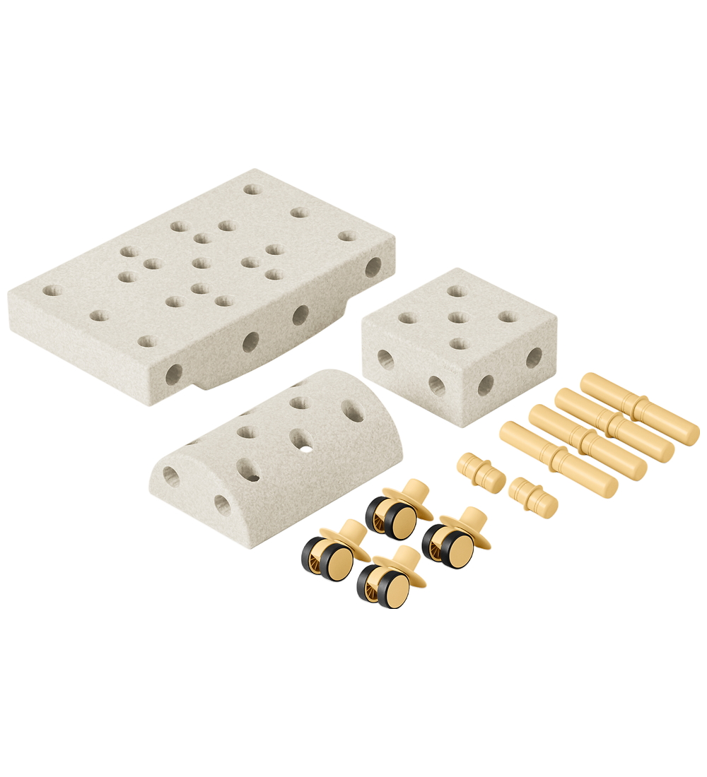 MODU Curiosity Set - 14 Parts - 50x30x20 cm - Sand Grey/Honey Ye