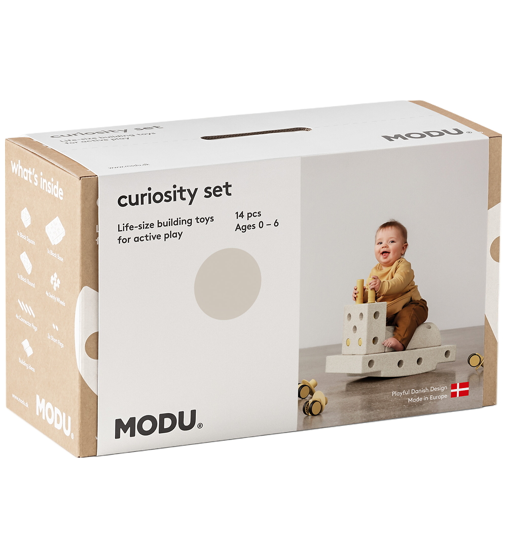 MODU Curiosity Set - 14 Parts - 50x30x20 cm - Sand Grey/Honey Ye