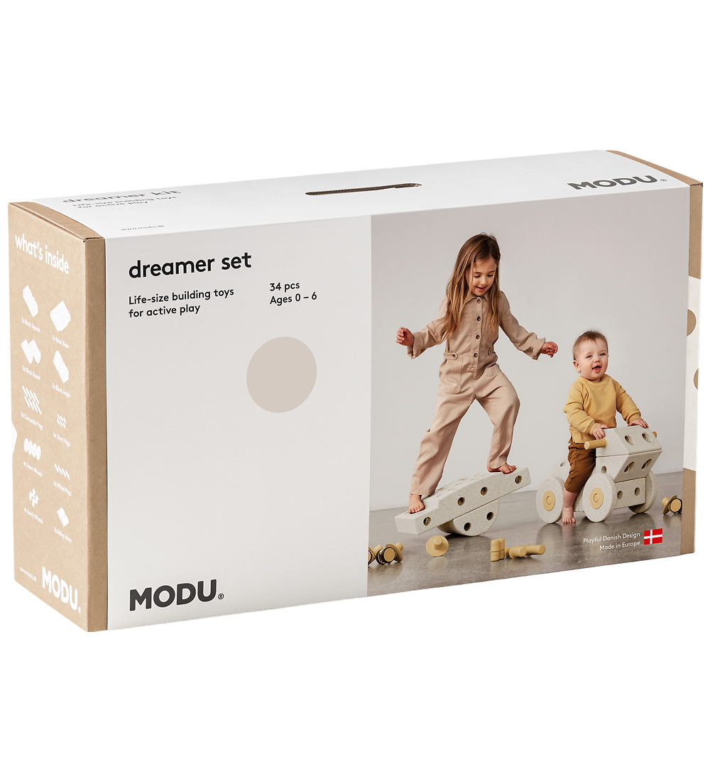 MODU Dreamer Sett - 34 Partar - 70x40x20 cm - Sandur Grey/Honey