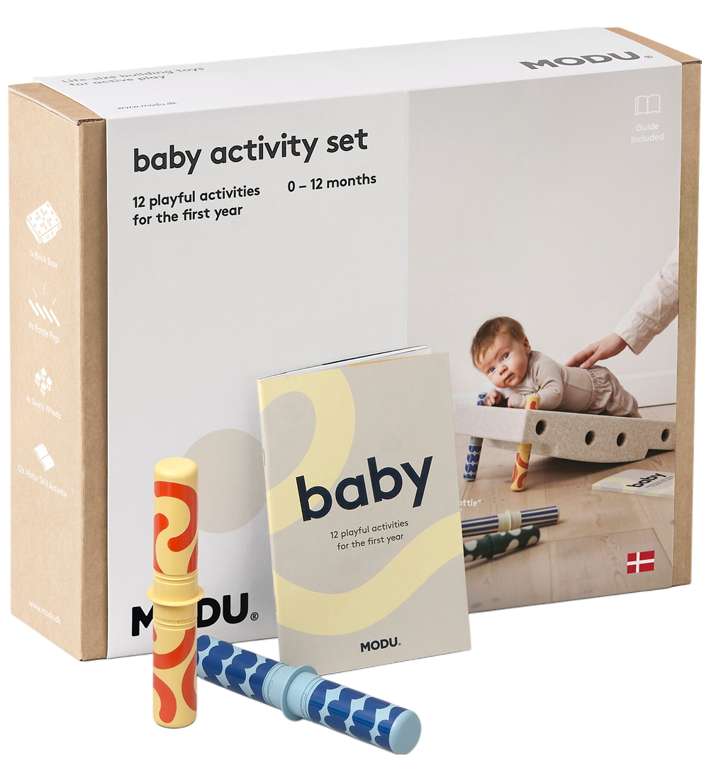 MODU Baby Motor skills set - 10 Parts - 50x40x10 cm - Sand Grey/
