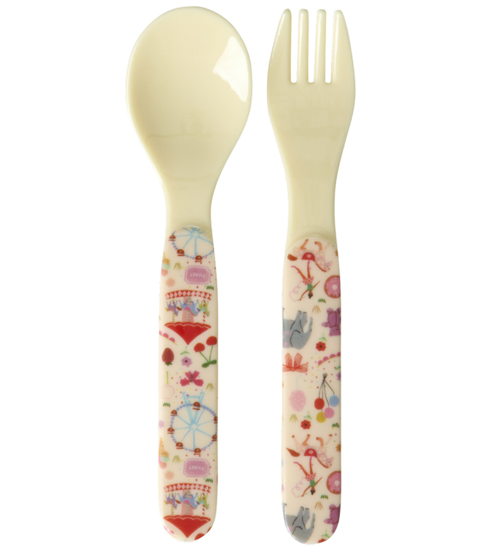 Rice Dinner Set - Melamine - 4 pcs - Pink Fun Fair