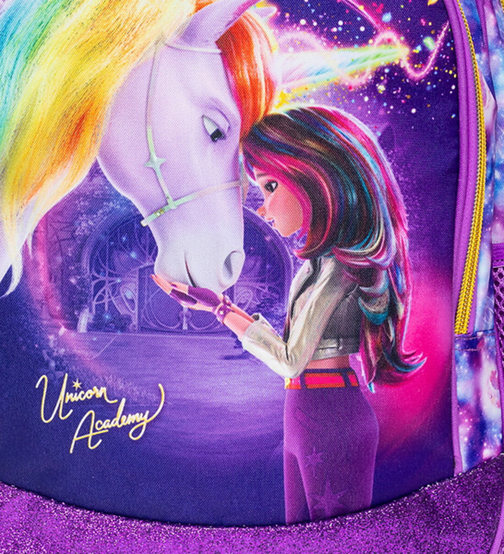 Unicorn Academy Backpack - Medium+ - 10 L - Purple/Glitter