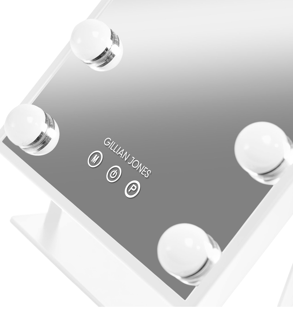 Gillian Jones Sminkspegel - 9 LED/Touch - Vit