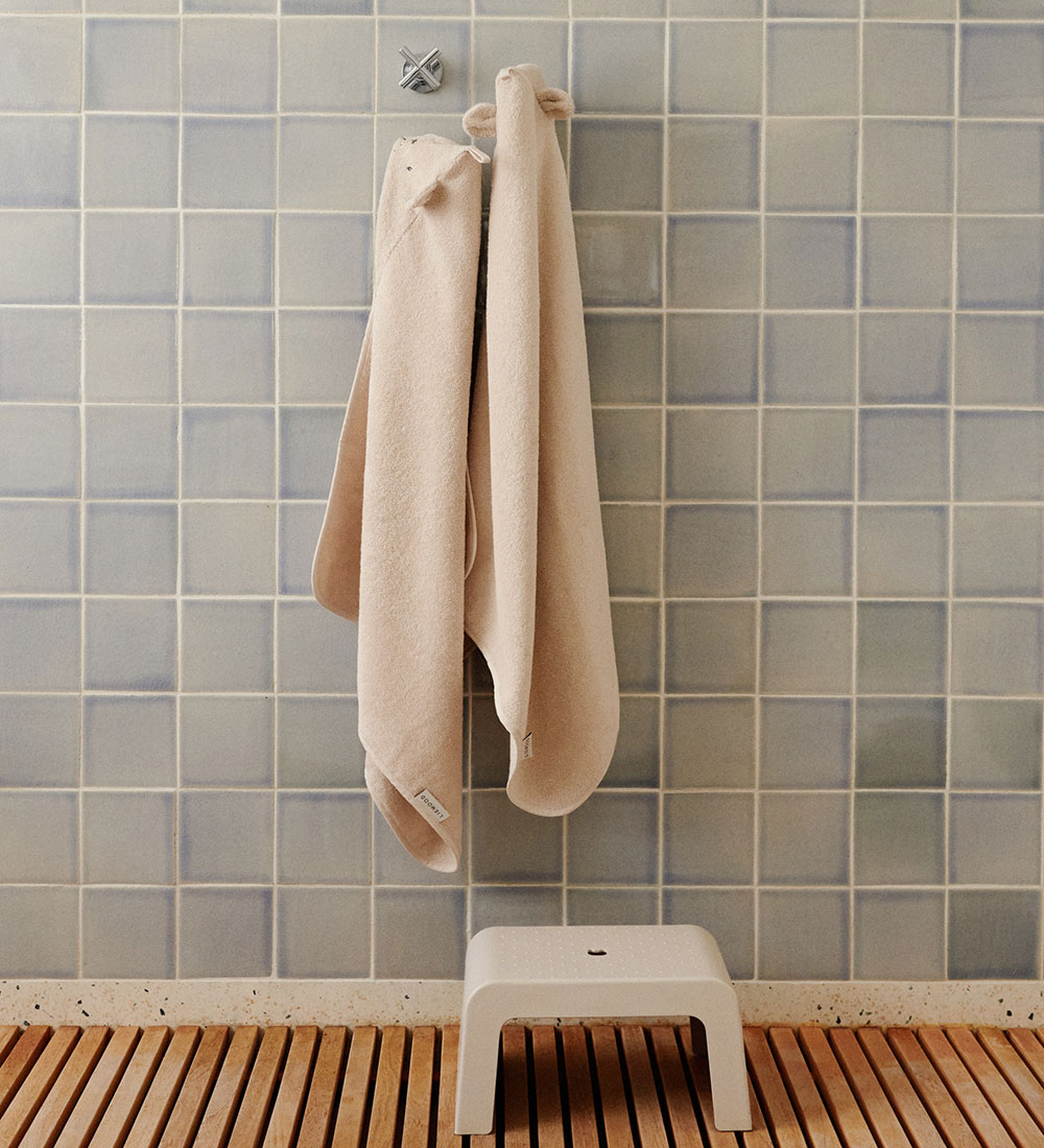 Liewood Baby towel - 70x70 cm - Albert - Polar Bear Sandy