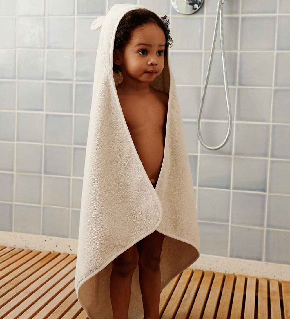 Liewood Baby towel - 70x70 cm - Albert - Polar Bear Sandy