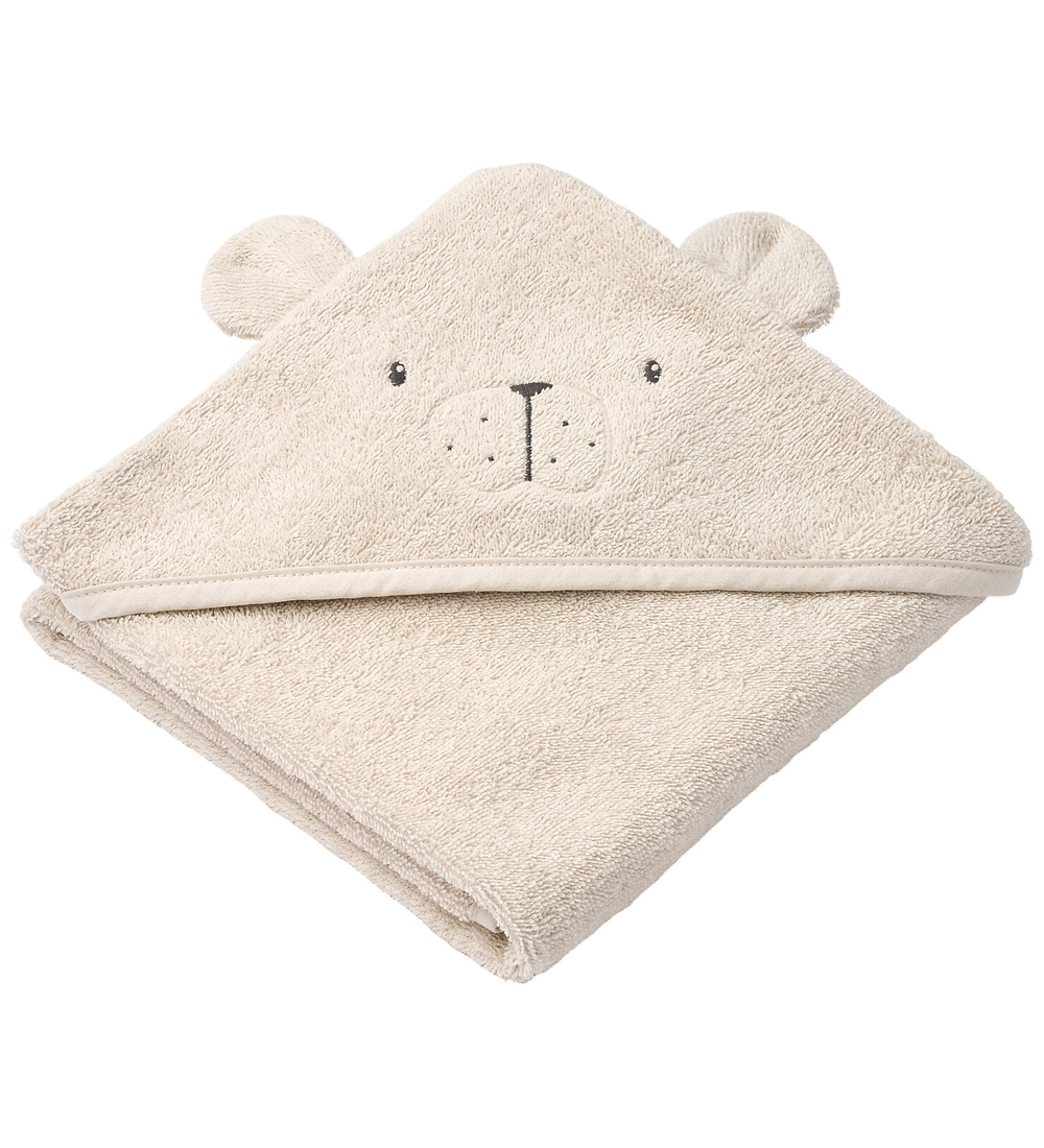 Liewood Baby towel - 70x70 cm - Albert - Polar Bear Sandy