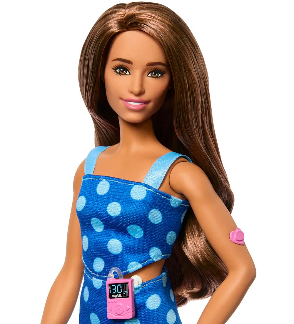 Barbie Dúkka - 30 cm - Blue Polka Dot - Sykursýki