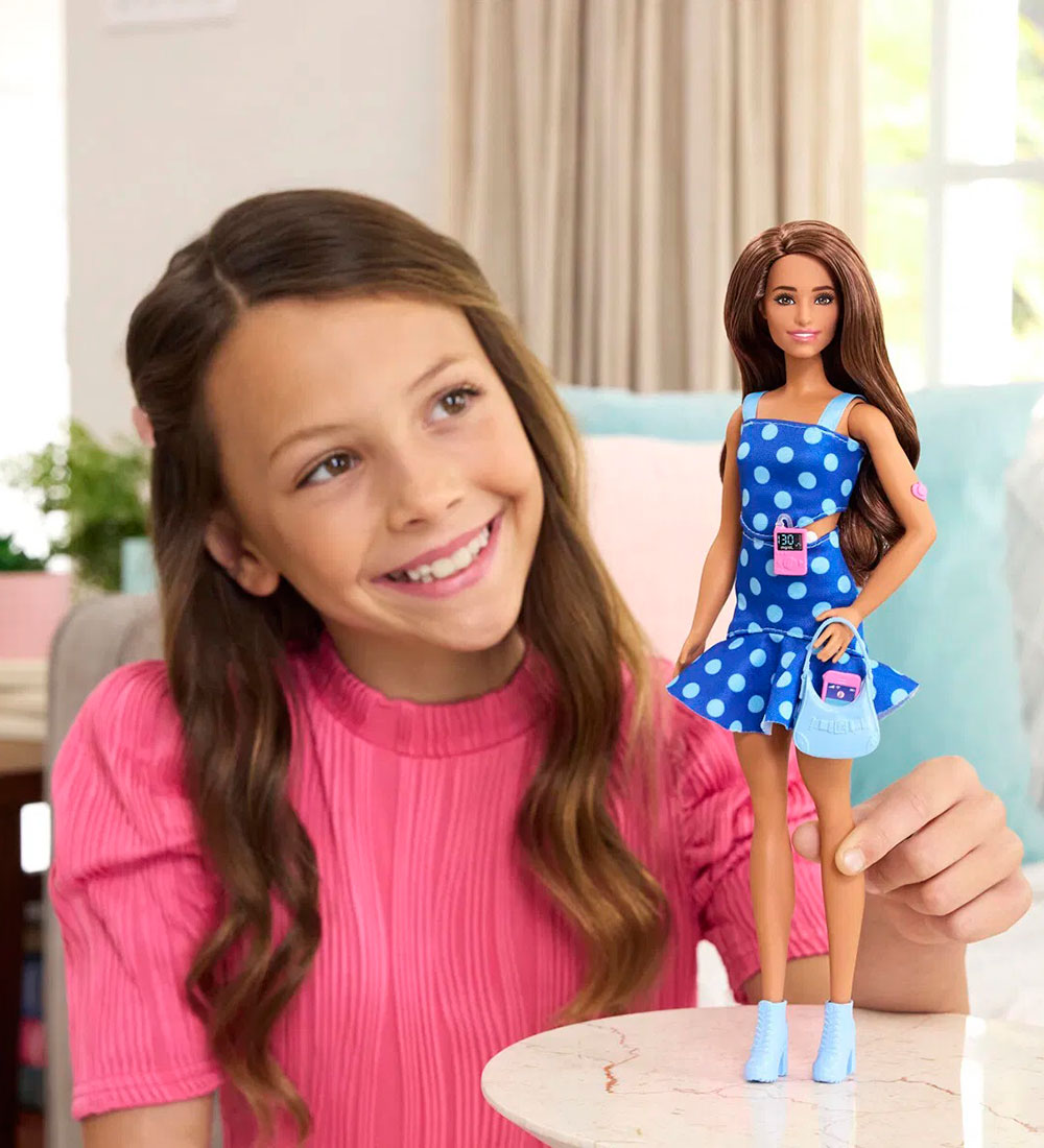 Barbie Dúkka - 30 cm - Blue Polka Dot - Sykursýki