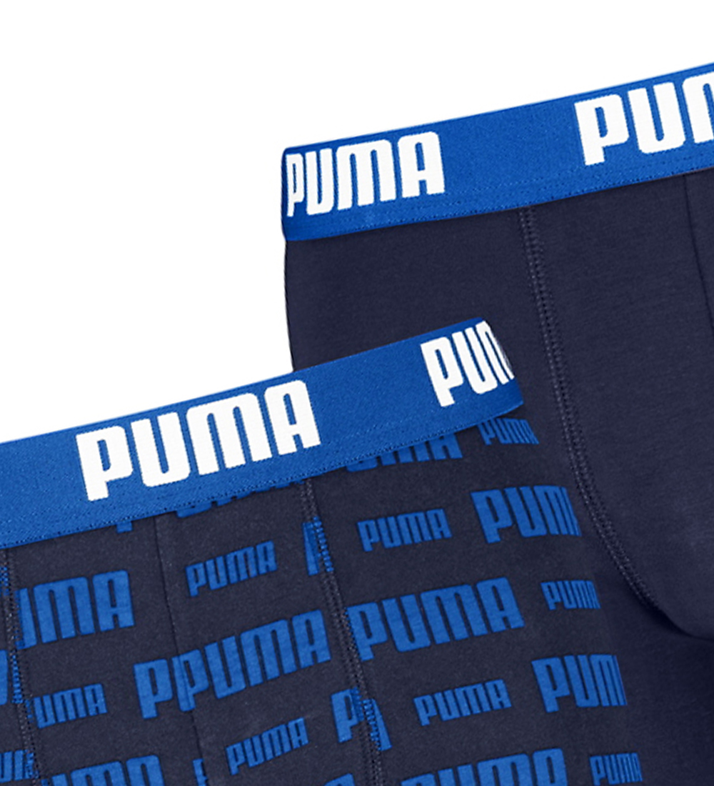 Puma Boxer nærbuxur - Everyday - 2 Pakki - Dökkblátt/Blátt
