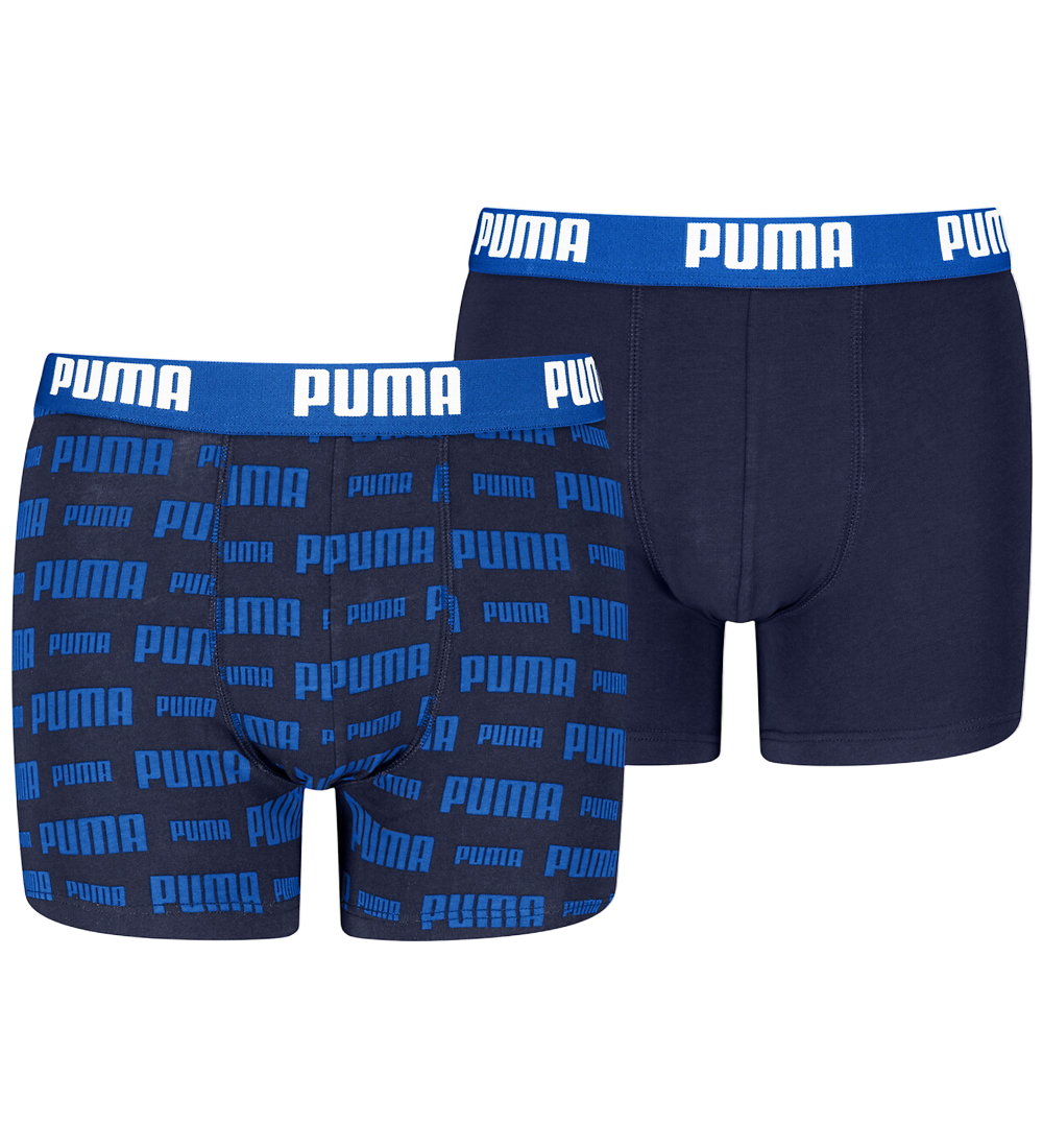 Puma Boxer nærbuxur - Everyday - 2 Pakki - Dökkblátt/Blátt