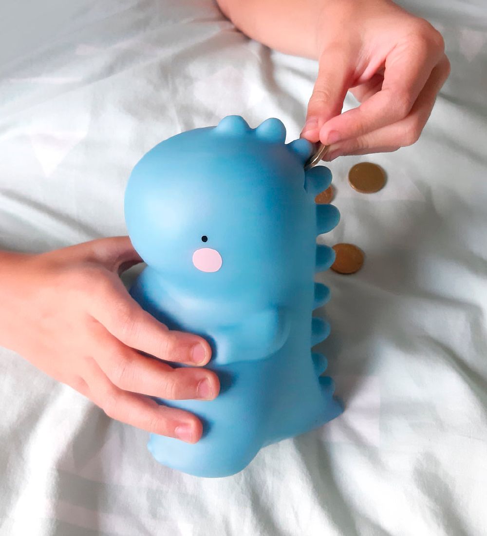 A Little Lovely Company Spardose - T-Rex - Blau