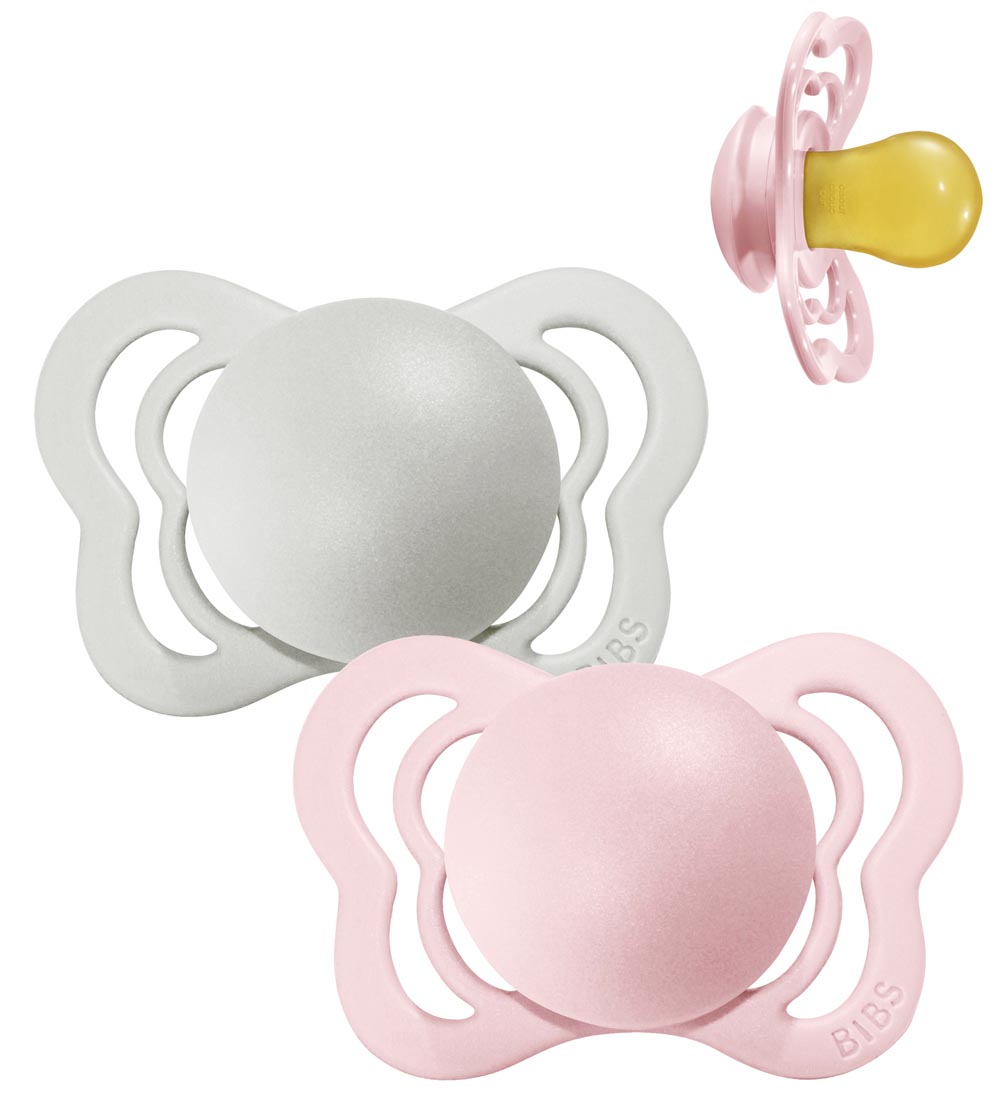 BIBS Supreme+ Smokker - 2-pack - Str. 2 - Symmetrisk - Haze/Blos