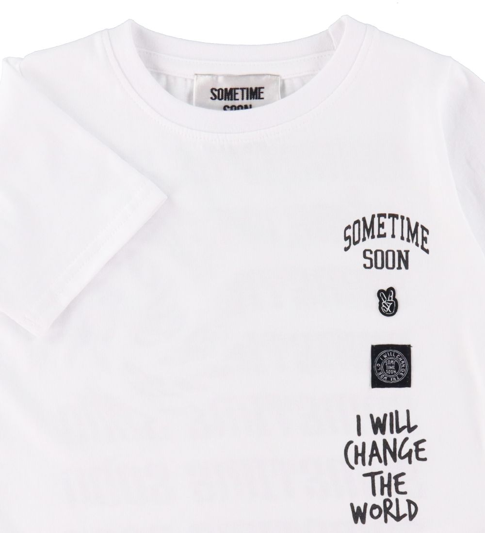 Sometime Soon T-shirt - Merlin - White