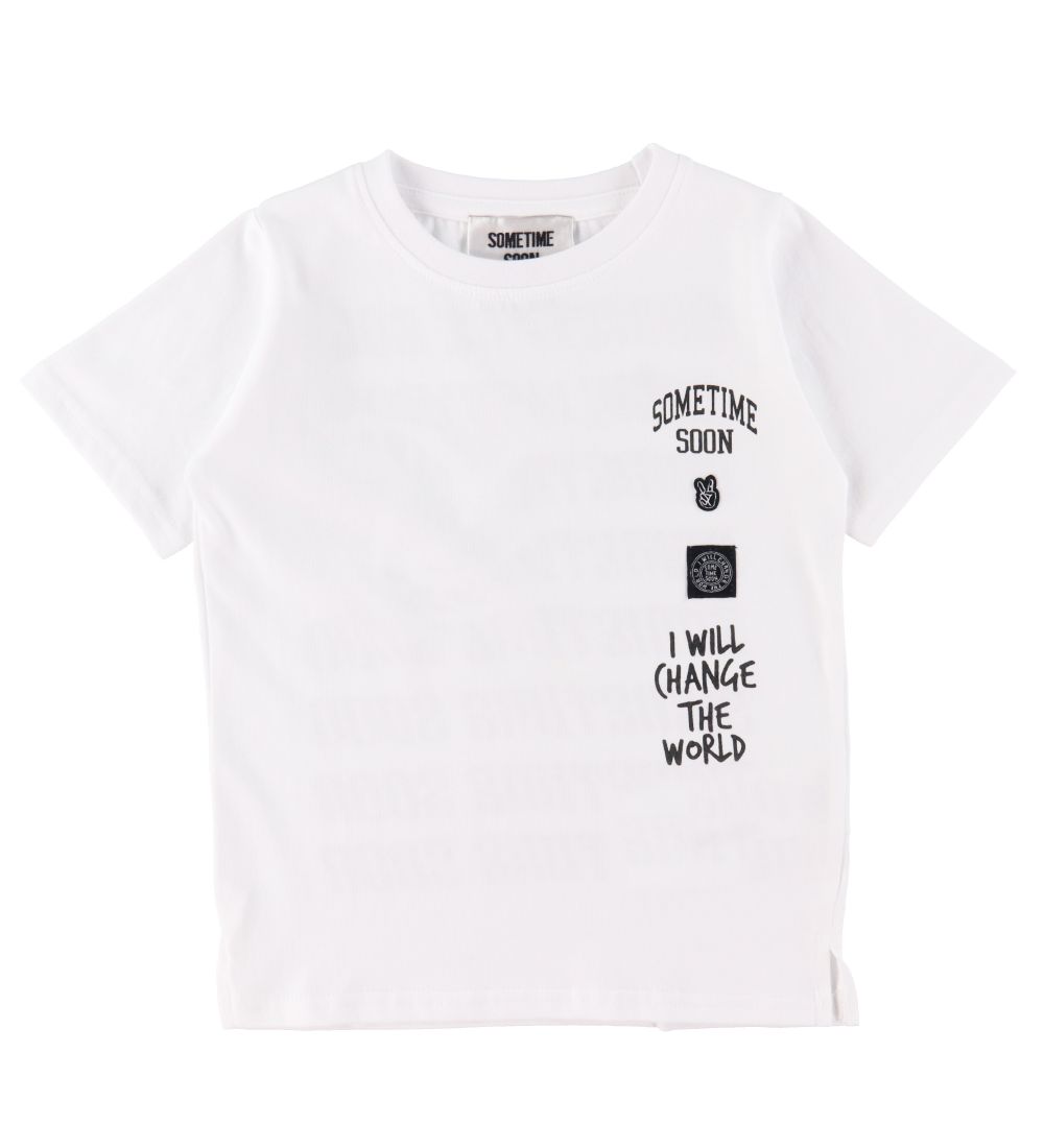 Sometime Soon T-shirt - Merlin - White