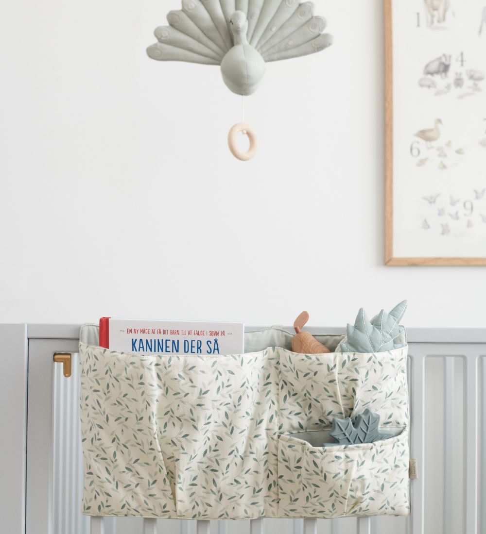 Cam Cam Bed Pocket - 42x24 cm - Green Leaves