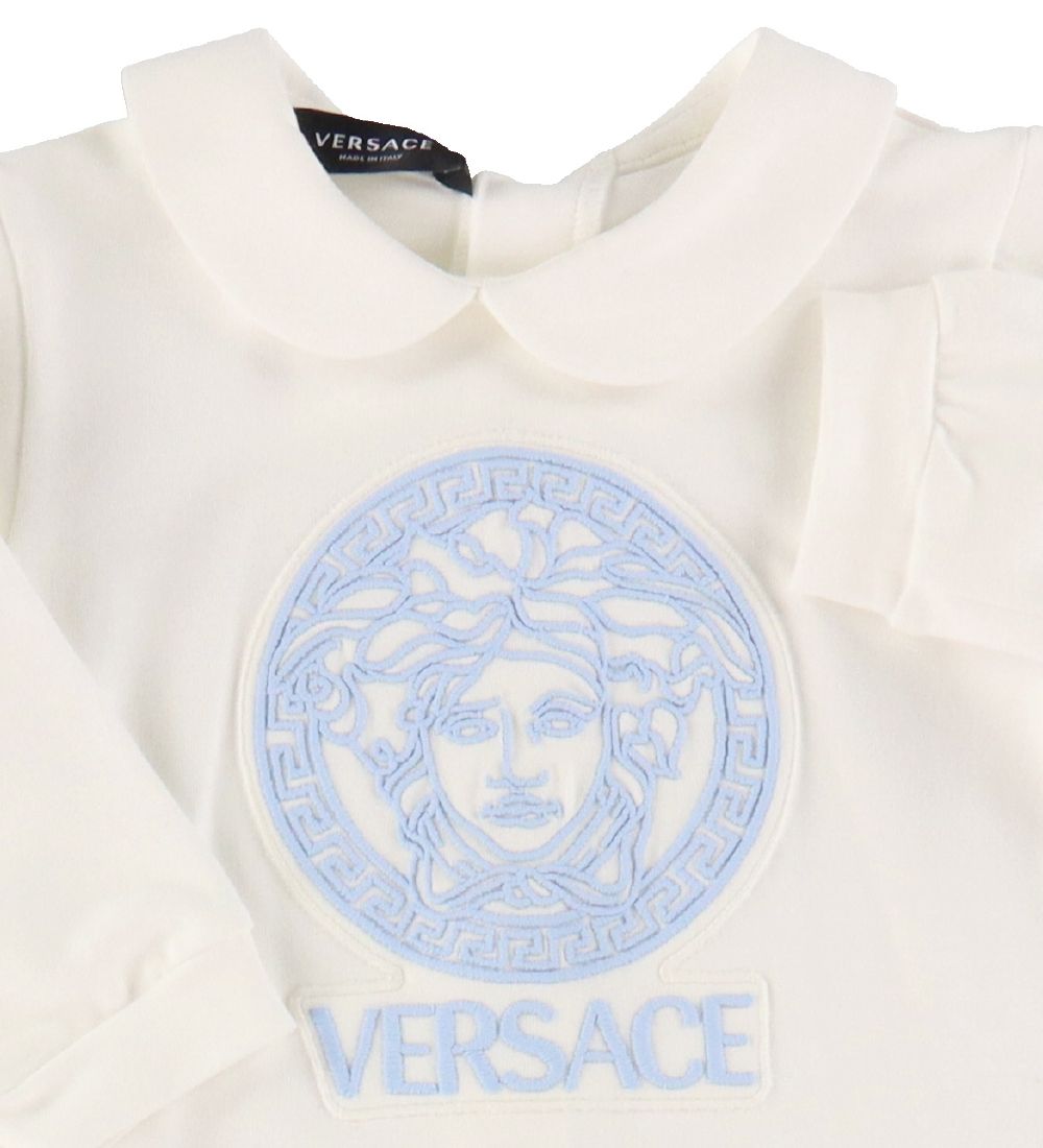 Versace Jumpsuit - Medusa - White/Baby Blue