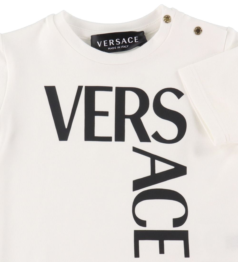 Versace T-shirt - Logo Print - White/Black