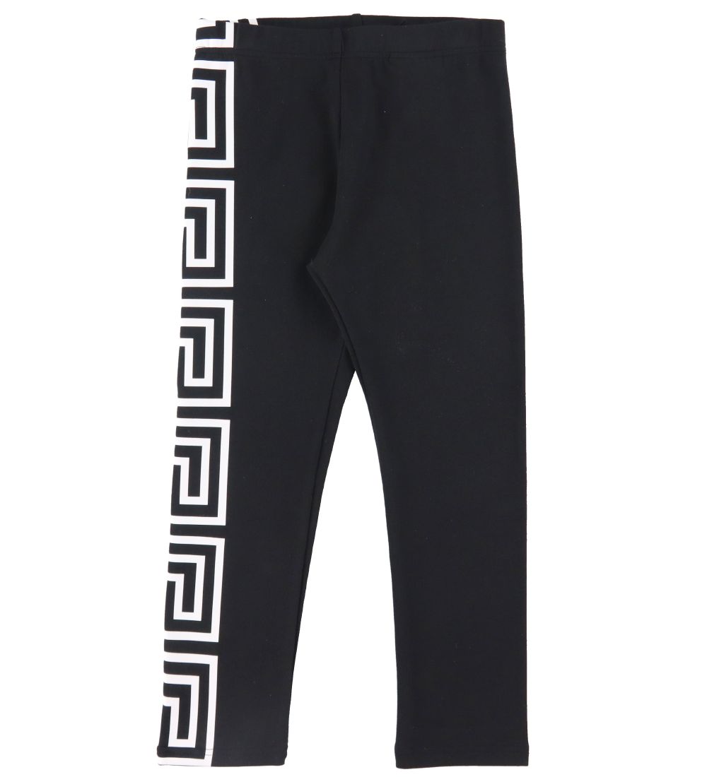 Versace Leggings - Greca - Black/White