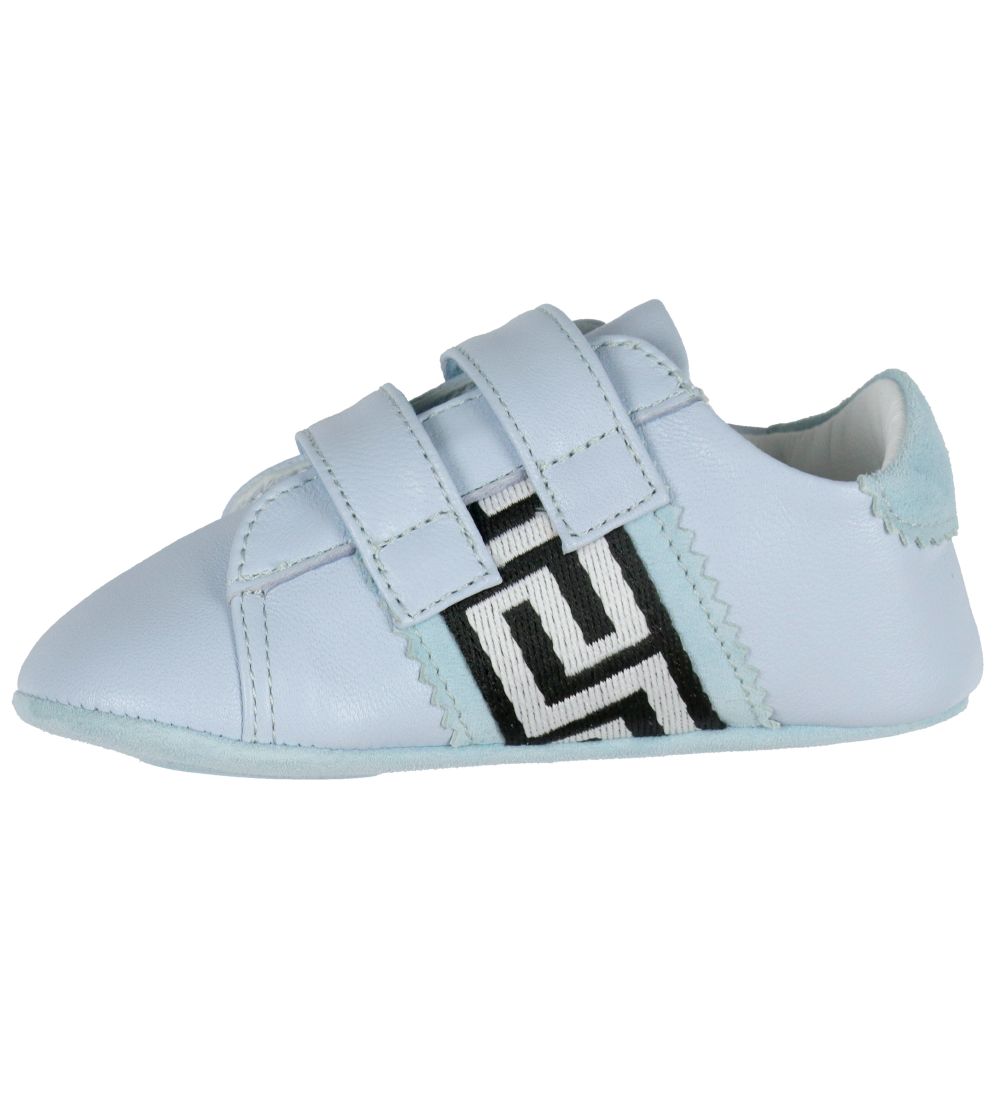Versace Soft Sole Leather Shoes - Baby Blue