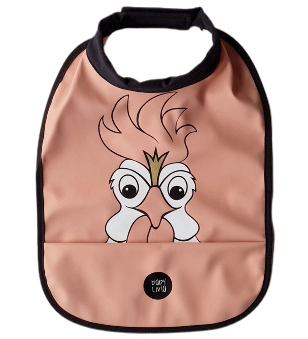 babyLivia Bib w. Food Catcher - Hanen Hans - Muted Clay