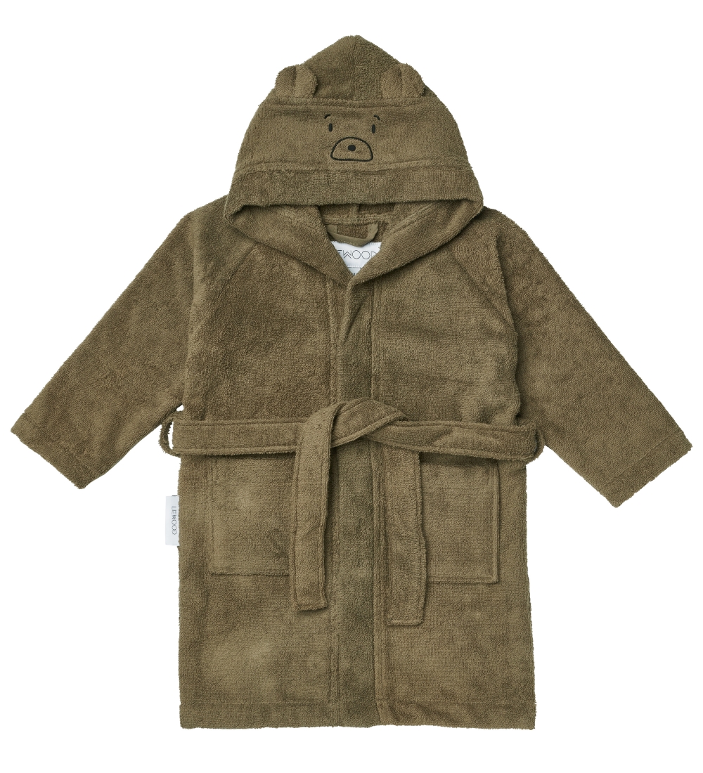 Liewood Hooded Towel - Lily - Mr Bear Khaki